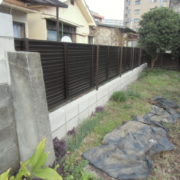 熊本市中央区国府Ｈ様邸境界フェンス取り付けリフォーム