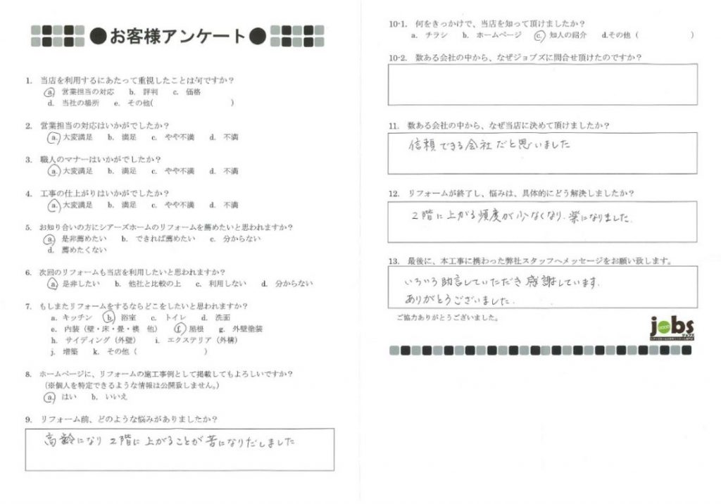 いろいろ助言していただき感謝しています!ありがとうございました!