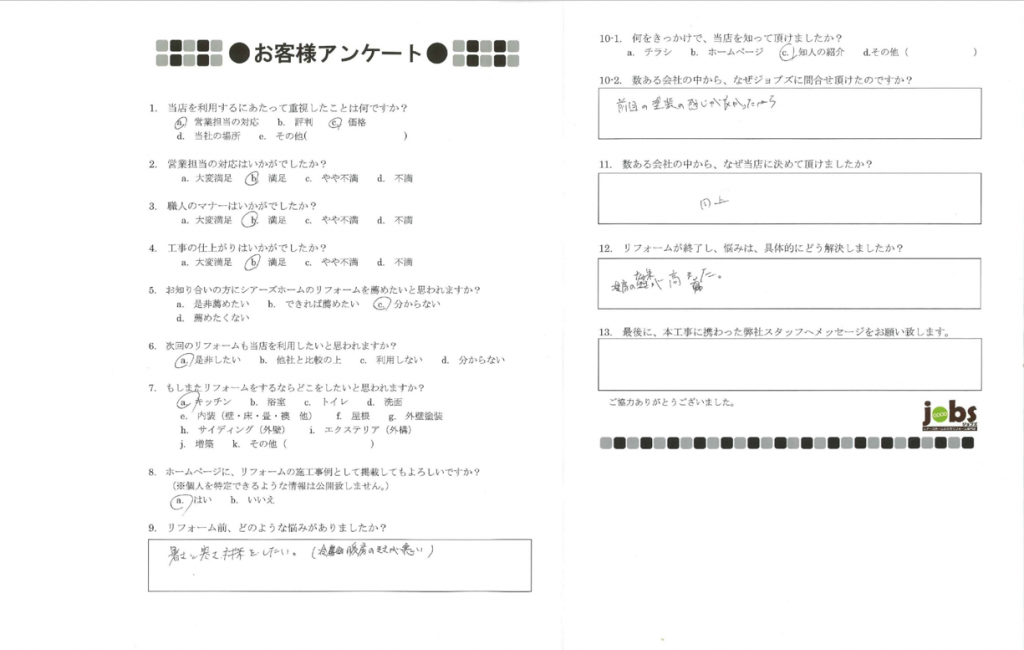 冷房の効果が高まりました!